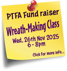 image of a post-it note highlighting an upcoming PTFA Social event.