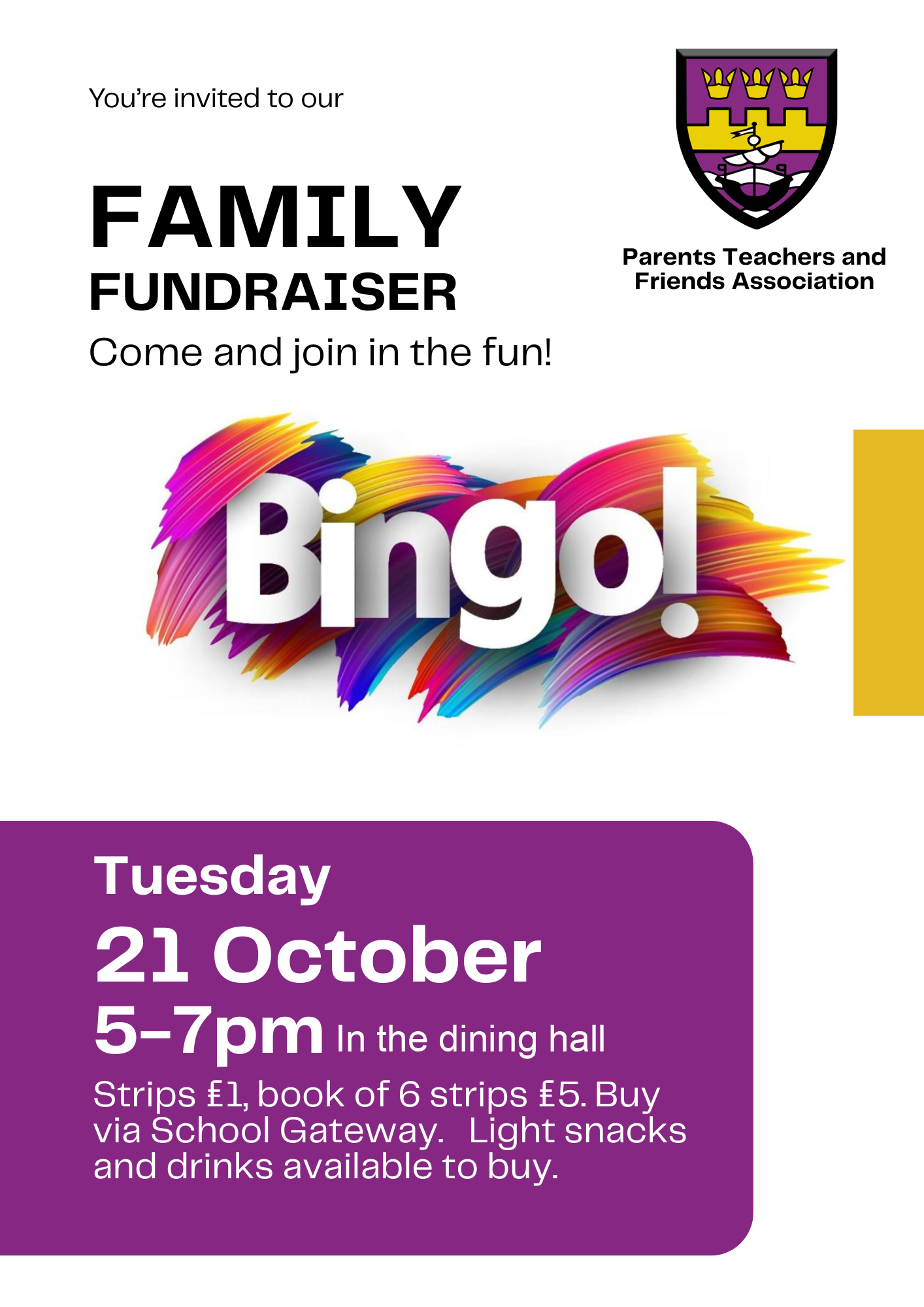 Family Bingo flyer